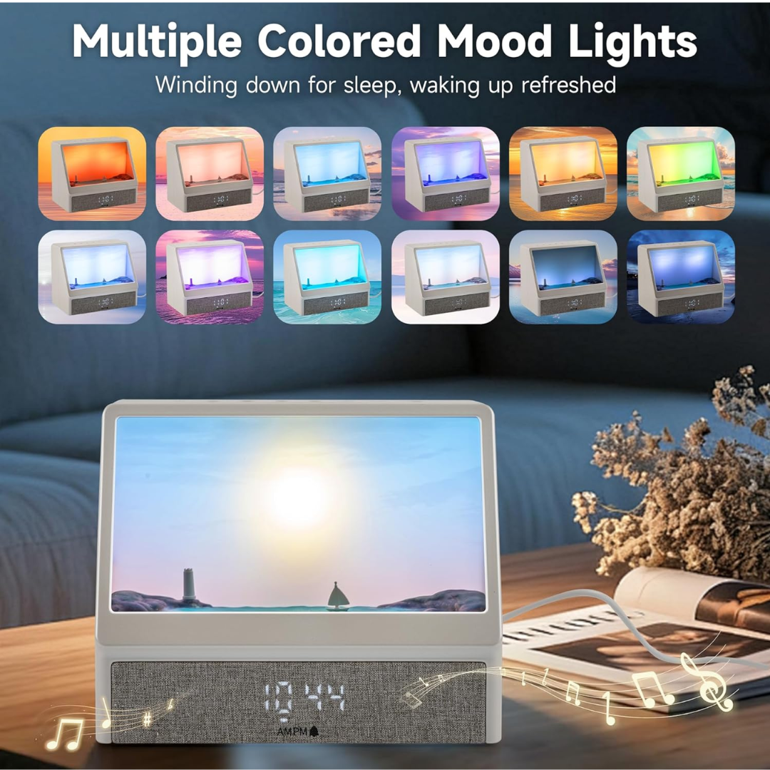 Multi-Scene Sunrise Alarm Clock with Nature Sounds