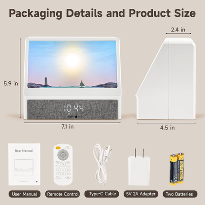 Multi-Scene Sunrise Alarm Clock with Nature Sounds